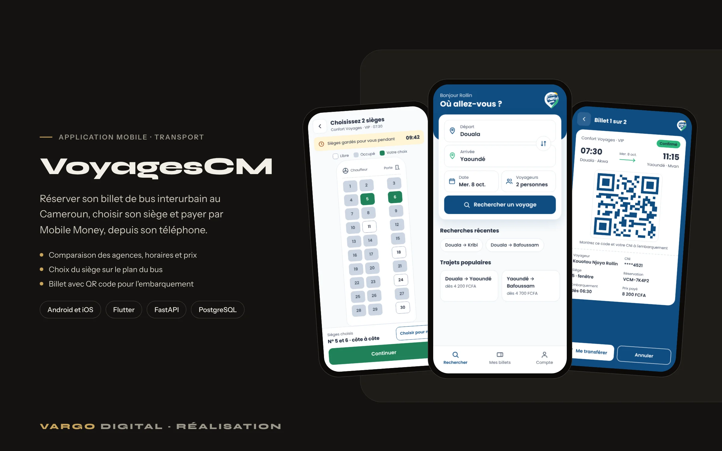 Aperçu du projet VoyagesCM